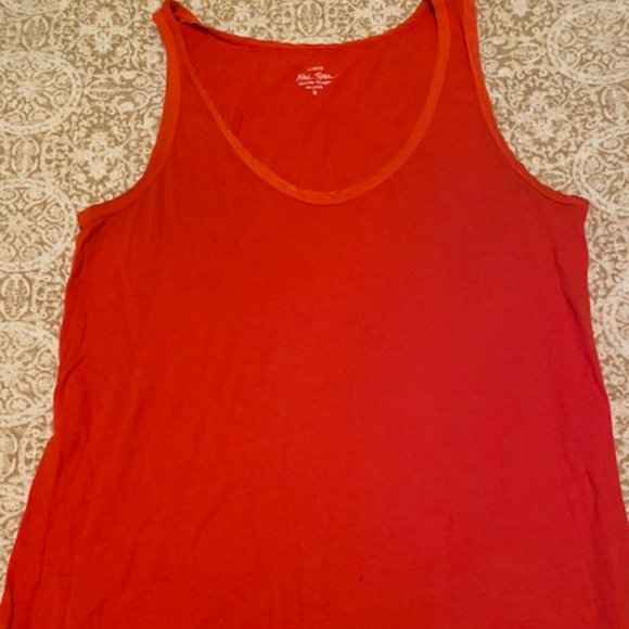3 J.Crew tank tops, Size Small, Green, orange, light orange - Picture 4 of 11